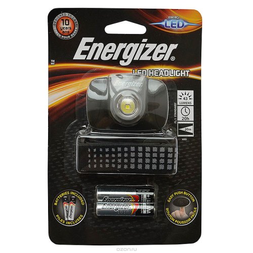 Фонарь налобный Energizer LED Headlight 2AAA Черный фото Фонарь налобный Energizer LED Headlight 2AAA Черный картинка